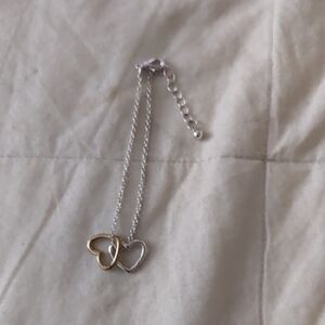 Elegant Two-Tone Heart Pendant Necklace